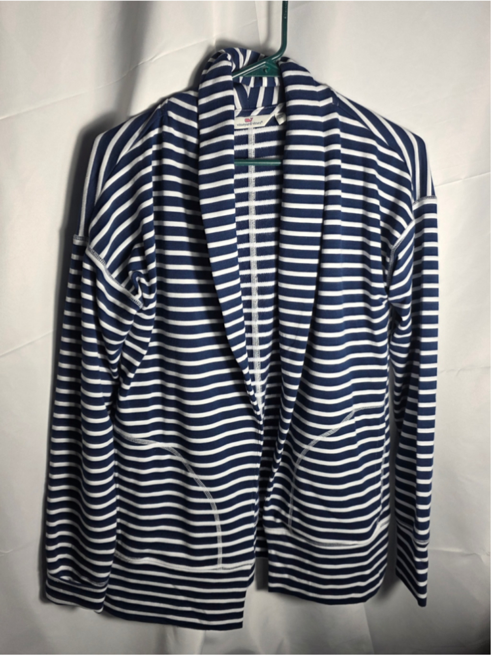 Women's Vineyard Vines Striped Cardigan Sweater Blue White Size XS preppy fall
